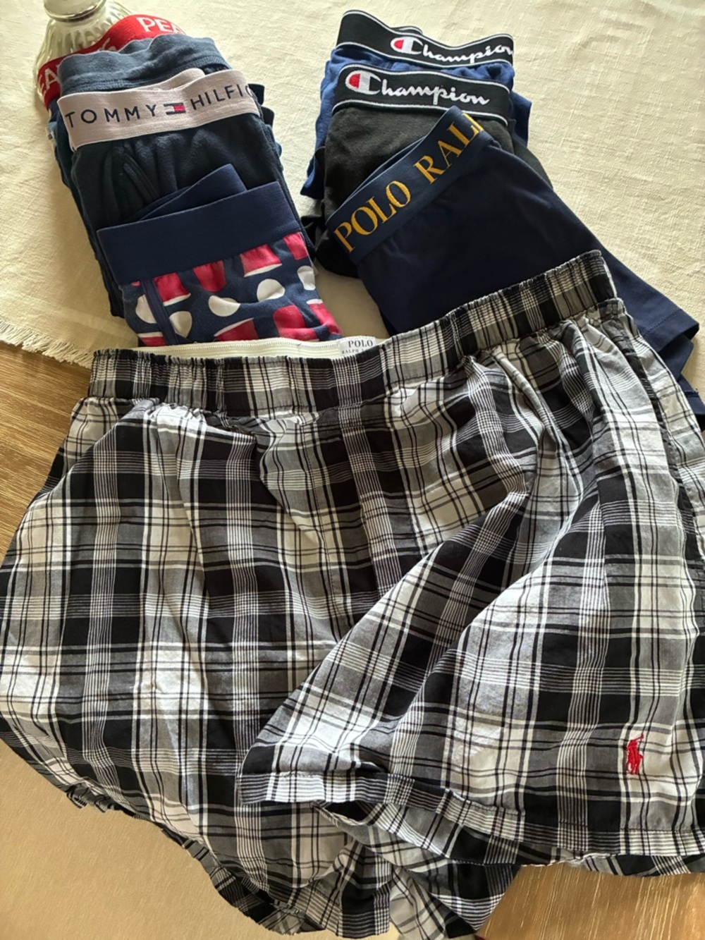 Mens, Sz L Underwear! 8 pairs! 4 in Very good condition, RL Polo and Champion